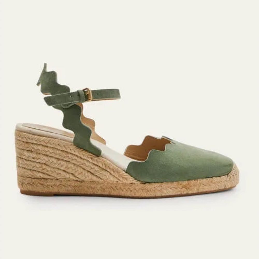 Boden Nadine Espadrille Wedge Sandals Alder